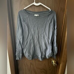 Slate Blue Waffle Knit Sweater